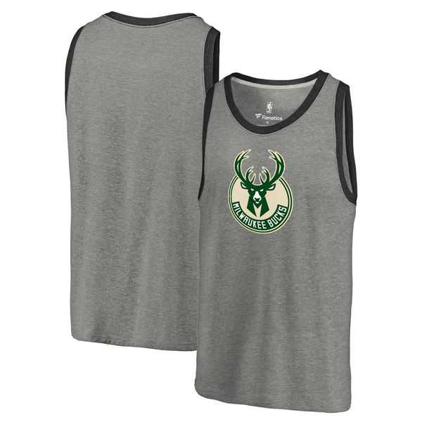Milwaukee Bucks Team Essential Tri-Blend Tank Top - Heather Gray,We sell and wholesale Milwaukee Bucks Team Essential Tri-Blend Tank Top - Heather Gray on line form chian!